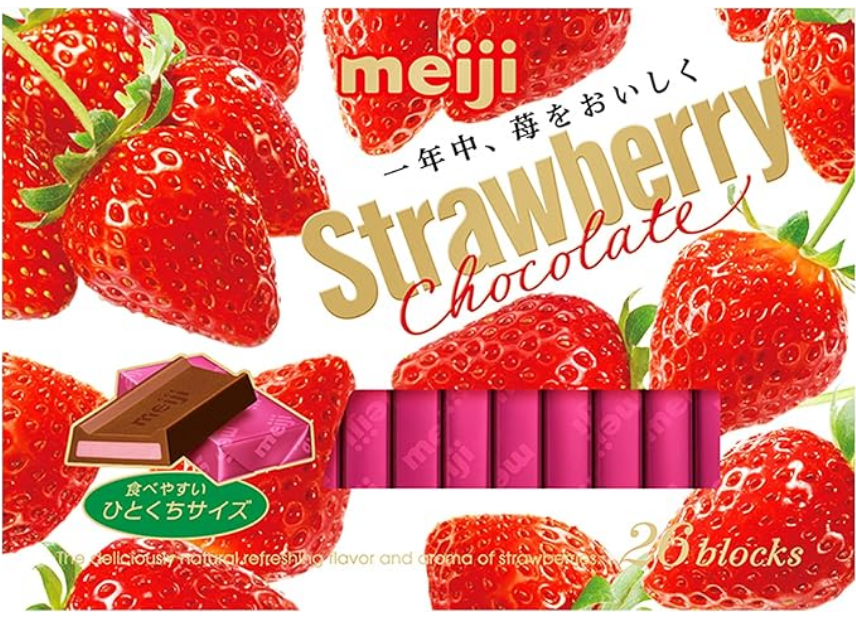 Meiji Strawberry Chocolate Box, 4.2 oz (120 g) x 6 Packs