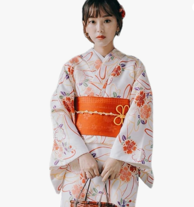 REENEW Kimono Yukata Set, 4 Set, Beginner, Full Set, Washable, Kimono Set