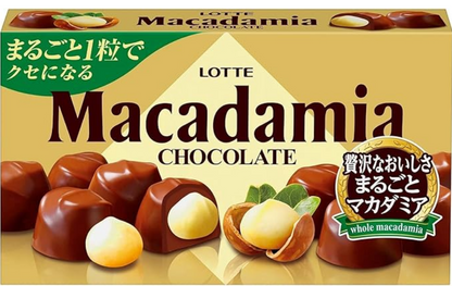 Lotte Macadamia Chocolate, 9 Tablets x 10 Pieces