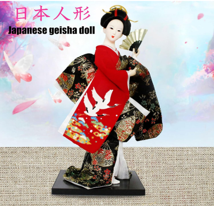 NOELAMOUR Dance Maiko Japanese Doll Geisha Doll Souvenir Figurine Presents for Foreigners Oriental Doll 11.8 inches (30 cm)