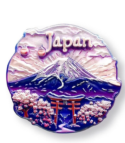 KRGNPLE 2 Pcs Magnetic Sticker Japanese souvenir Refrigerator Magnet Japanese Souvenir 3D Souvenir Keepsake Landmark Craft Magnet Cute Idea Collection Accessories (Shiyume Osaka + Torii Gate and Mount